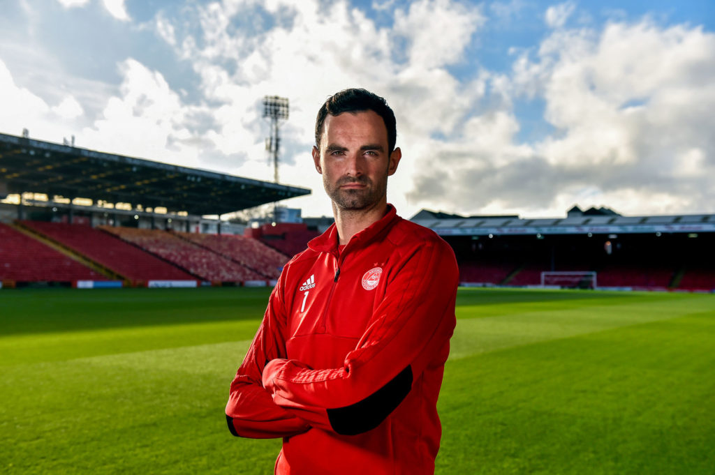 Joe Lewis - of Aberdeen FC poses for a press picture at Pittodrie Stadium